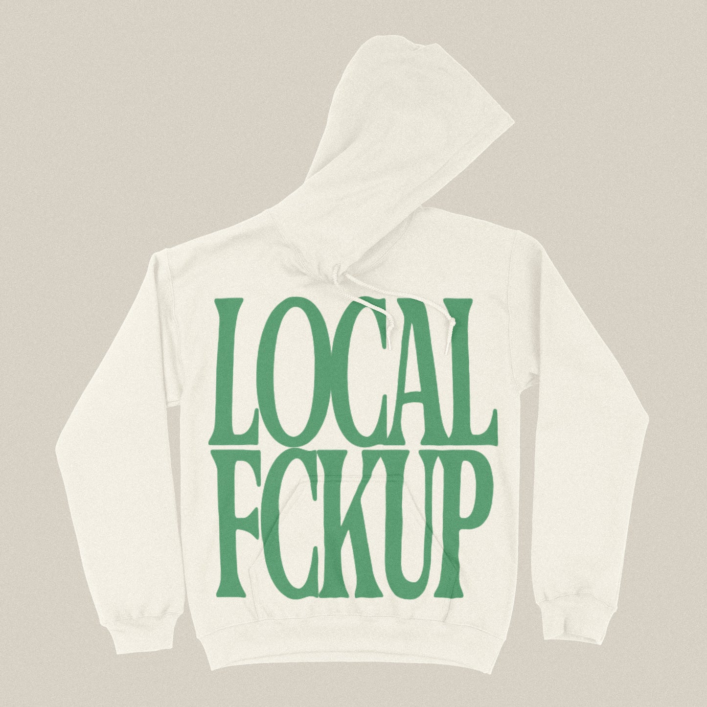 LOCAL FCKUP Hoodie (Bone & Green)