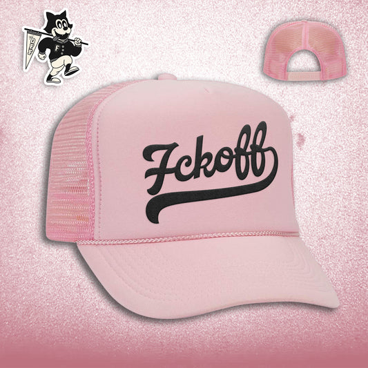 FCKOFF University Trucker Hat (Pink)